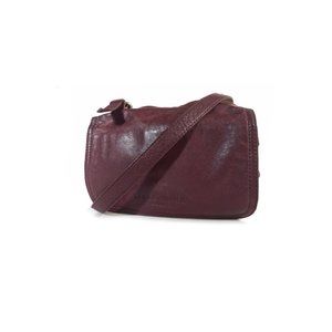 LIEBESKIND Berlin Handbag Oxblood Leather TRIPLE ZIP Crossbody
